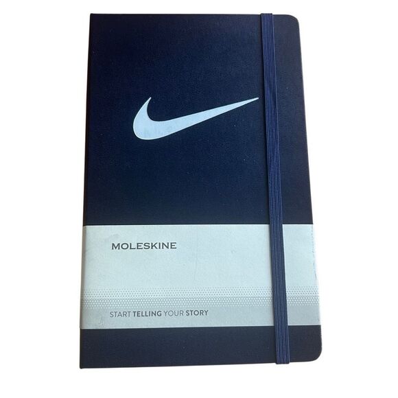 Nike Moleskine Navy Blue White Lined Journal Start TELLING Your STORY - Picture 1 of 5